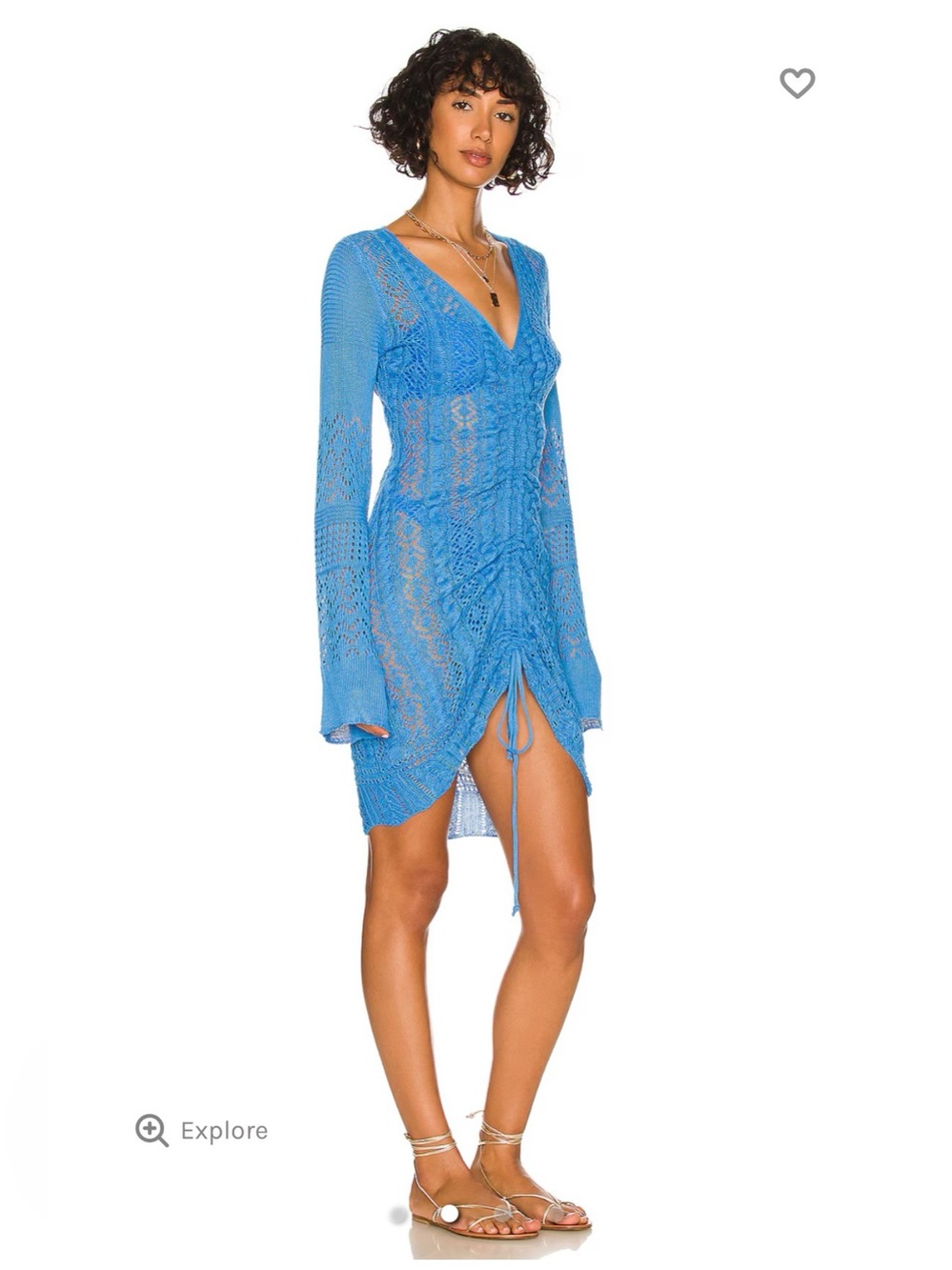 SNDYS Fate mini dress Blue Sz S - Picture 2 of 16